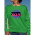thumbnail image 2 of Coming Out Club Bubblegum Stamp Sweatshirt Women -Smartprints Designs, Female 3X-Large, 2 of 4