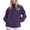 Purple, variant on Womens Mens Zip Up Hooded Windbreaker Cute Penguin Pumpkin Halloween Print Lightweight Water Resistant Outdoor Hiking Drawstring Hem Multi Pocket Casual Shell Jacket