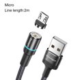 thumbnail image 1 of Essager Cable de carga para teléfono Cable de carga giratorio de 360 ​​grados Capa exterior trenzada, Negro, 2 m, Micro Methold EL5315-11, 1 of 2
