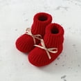 thumbnail image 3 of Baby Shoes + Gloves Set Knit Newborn Girls Boys Boots Mitten Fashion Butterfly-knot Toddler Infant Slip-On Bed Shoes Hand Made, 3 of 7