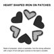 thumbnail image 4 of Corazón Forma Termoadhesivos Parches Bordado Coser Parches Apliques Prenda Adornos para Ropa Reparación Mochila Zapatos Decoración Negro Paquete de 30, 4 of 6