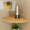 Yellow, variant on Djiypn Corner Floating Shelves, 8.69" Rustic Wood Corner Floating Shelves, Wall Mount Storage for Bathroom Kitchen Living Room, White