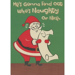 Funny Christmas Card / Let's Get On Santa's Naughty List - Sleazy Greetings