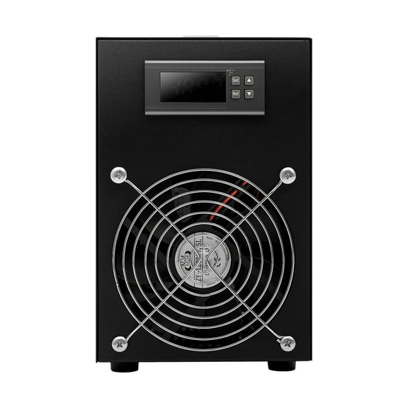 Miumaeov 60L Aquarium Cooling Machine Water Inline Chiller Fish Shrimp Tank Cooler Black 110V