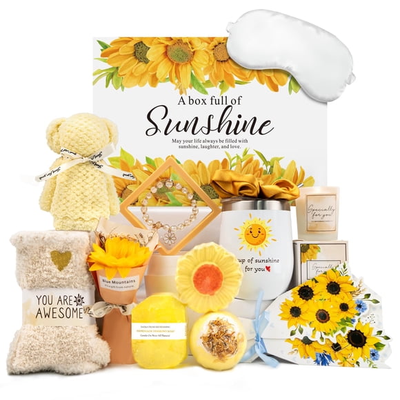 Set de regalo Betem Birthday Care Package para mujer con girasol