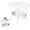 White/16.73"×18.9"/1 Pc, variant on 2 Tier Flower Shaped Side Table,Modern European Style Plastic End Table,Small Side Tables Bedroom,Bedside Table for Bedroom,Living Room,Balcony,Small Spaces,Easy Assembly