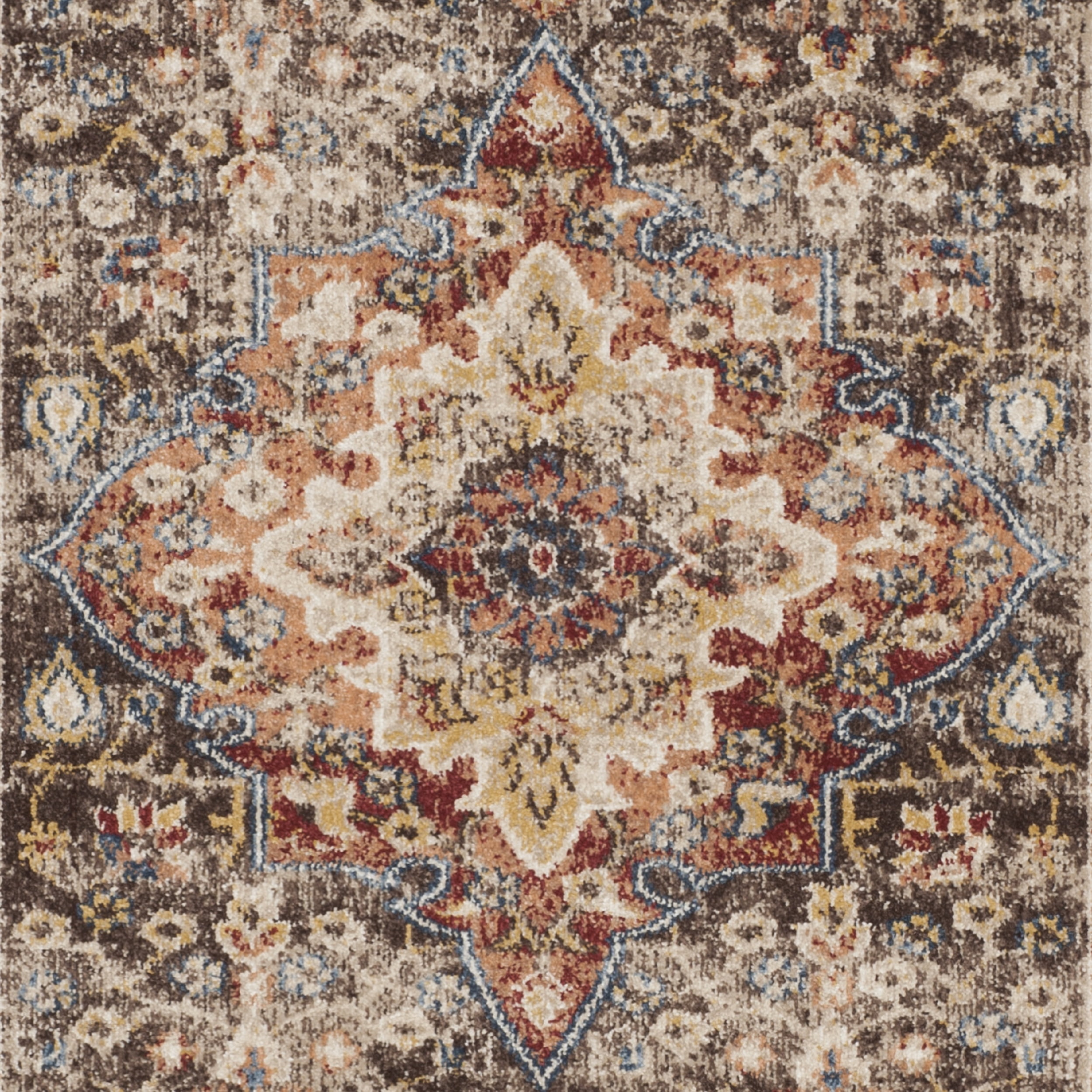 SAFAVIEH Bijar Orval Faded Traditional Runner Rug, Brown/Rust, 2'3" x 6'