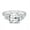 Silver, variant on 3 Stone 3.8ctw AAA Cushion Cut CZ Meghan Markle Modern Luxe Royal Engagement Ring with Micro Pave Band, Size 5-10