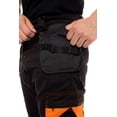 thumbnail image 2 of JuicyTrendz Men's Hi-Vis Cargo Work Pants with Reflective Tape Safety Construction Trousers for High Visibility Orange W30 x 30L, 2 of 7