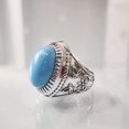 thumbnail image 3 of Turquoise Ring, Silver Jewelry, 925 Silver Ring, Father's Day, AAA Natural Turquoise, December Birthstone Ring, Heavy Mens Ring, Spiritual Healing Gemstone, Christmas, Tiny Mens Ring, 3 of 5