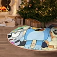 thumbnail image 6 of Saiise Bluey Print Christmas Tree Skirt 48" Tree Skirt Rustic Christmas Decorations for Winter New Year Holiday Party Decor Indoor Outdoor, 6 of 7