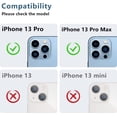 thumbnail image 3 of [2 Pack]Camera Lens Protector Compatible with iPhone 13 Pro & iPhone 13 Pro Max,3D Aluminum Metal Lens Film-Silver, 3 of 5
