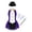Purple, variant on Circus Girls Ringmaster Outfit Halloween Carnival Party Ballet Leotard Dance Dress with Accessory Royal Blue 8