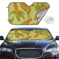 thumbnail image 2 of Haiem Corn Car Windshield Sun Shade - Blocks UV Rays Sun Visor Protector, Sunshade to Keep Your Vehicle Cool, Universal Fit SUV Van Sedan-Small, 2 of 7