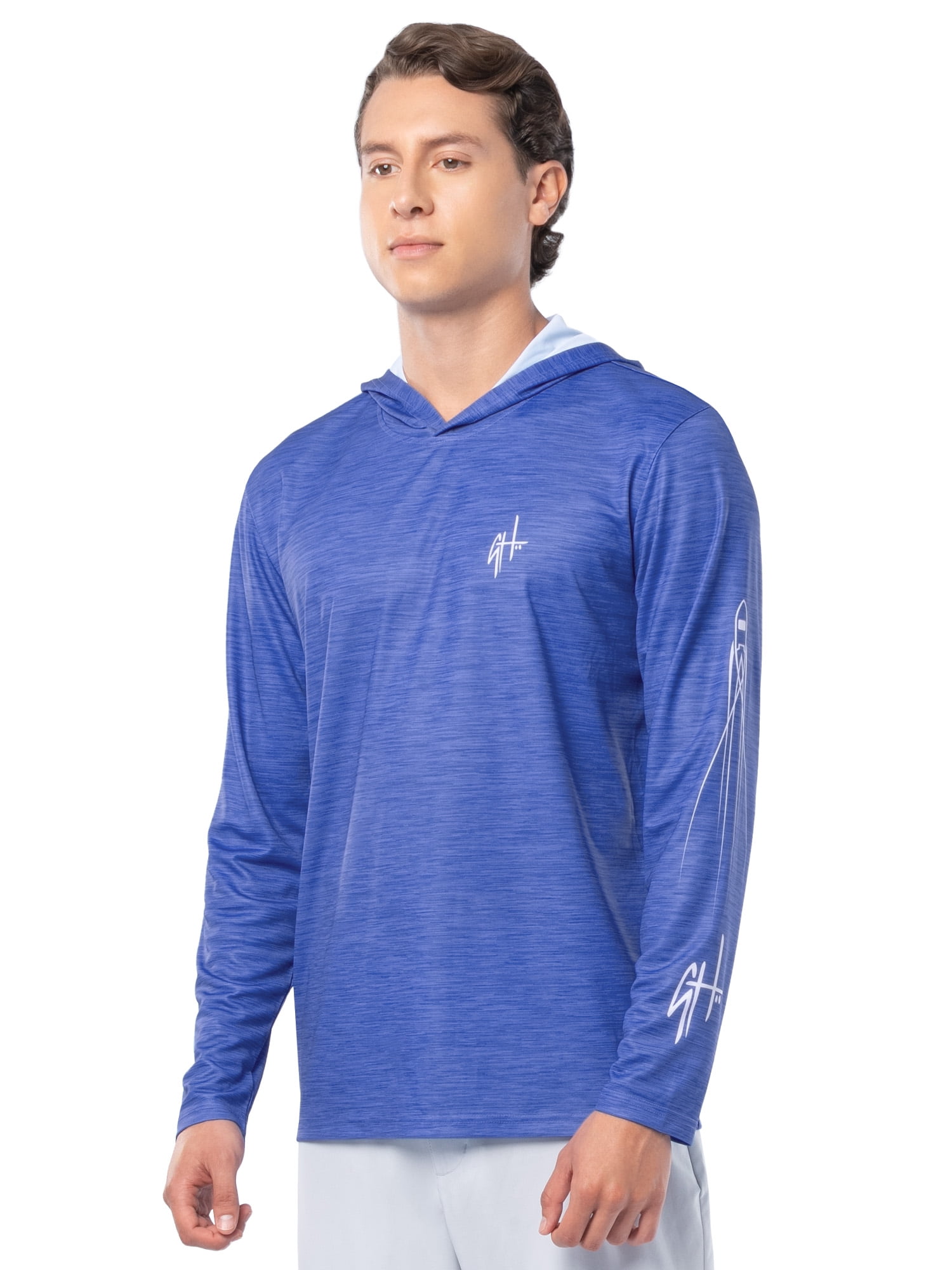 GH BY GUY HARVEY Men's Long Sleeve Sun Protection SFG Sportfishing Hoodie