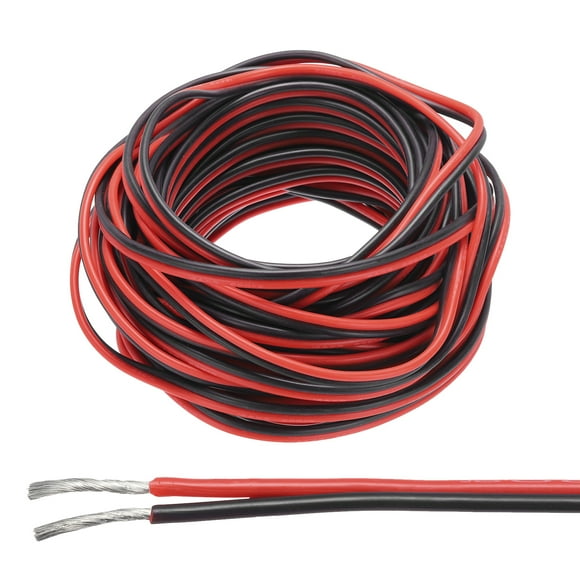 Uxcell 14 Gauge Wire 2 Conductor Electrical Wire 49.2FT Red Black Cable Tinned Copper/Flexible/Silicone