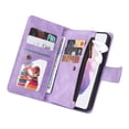 thumbnail image 5 of Case for Samsung Galaxy S22 Plus 5G Cover Zipper Pocket Wallet Case Magnetic Protective - Purple, 5 of 5