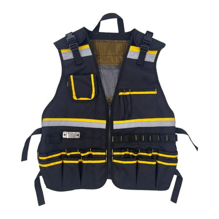 Colaxi Electrician Tool Vest Multi Pockets Vest Multifunctional Tool Vest Oxford Cloth Tool Vest for Architect Carpenters Technician