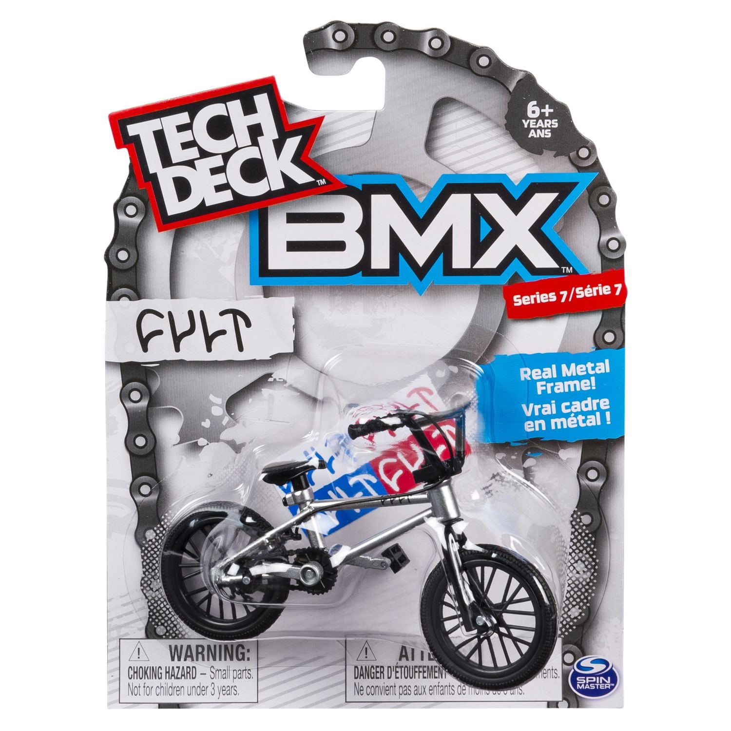 Tech Deck - Bmx Finger Bike – Cult – Silver/Black – Series 7