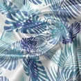 thumbnail image 5 of Ambesonne Nature Valance Pack of 2, Leaves in Shades of Blue, 54"X12", White and Multicolor, 5 of 5