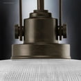 thumbnail image 5 of Urban Ambiance Luxury Farmhouse Pendant, Size: 9-1/4"H x 10-1/2"W, with Vintage Electric Style Elements, Fashion Bronze Finish and Clear Prismatic Shade, UHP2050, 5 of 7