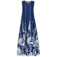 thumbnail image 4 of Outfmvch black dresses for women Plus Size Print Daily Casual Sleeveless Vintage Bohemian V Neck Maxi Dress womens dresses fall dresses, 4 of 9
