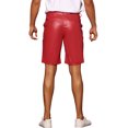 thumbnail image 3 of Pantalones cortos de cuero sintético INSPIRE CHIC para hombres, pantalones cortos de hip hop, motocicleta, fiesta y disco, 32 rojo, 3 of 6