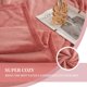 thumbnail image 3 of Exclusivo Flannel Fleece Blanket, Super Soft Striped Jacquard Bed Blanket, Lightweight Fuzzy Cozy for All Seasons, 1.2*2.0m, 3 of 5