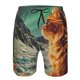 thumbnail image 3 of Fotbe Space Adventurer Cat Trajes de Baño Estampados para Hombre, Shorts de Verano de Secado Rápido, Ropa de Playa, Bañadores-XX-Large, 3 of 6