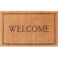 thumbnail image 2 of HomeRoots 555251 30 x 48 in. Natural & Black Coir Welcome Outdoor Door Mat, 2 of 3