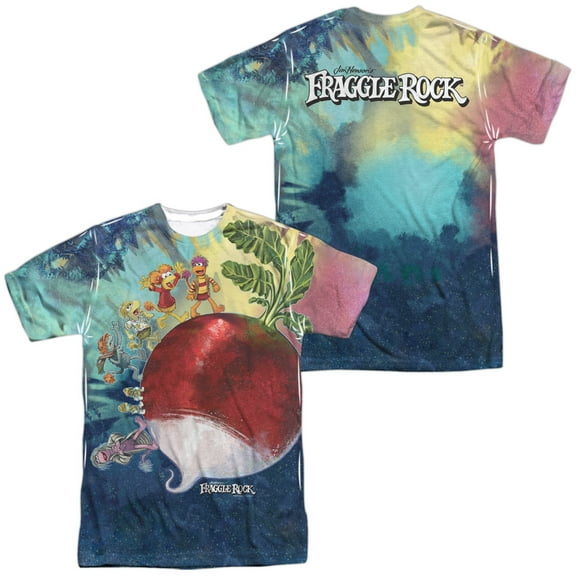 Fraggle Rock Giant Radish Unisex Adult Sublimated Costume T Shirt (Front/Back), Small Multicolor