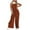 Red, variant on Diufon Women's Rompers Sleeveless Strap Button Down Playsuits Solid Color Pleated Bodysuits with Pockets