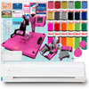 Silhouette White Cameo 5 w/ 8-in-1 Pink Heat Press & Siser HTV