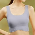 thumbnail image 2 of Fesfesfes Bras for Women Wireless Women's Fashion Yoga Sports Wirefree Front Cross Solid Tank Top, 2 of 4