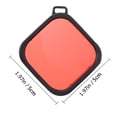 thumbnail image 2 of WESIEVYA 3Pcs Red Plastic Diving Lens Filter Waterproof Protective Housing Off for Camera Use, 2 of 6