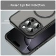 thumbnail image 6 of Dteck Magnetic Case for iPhone 13 Pro Max,Shockproof TPU+PC Matte Translucent Back Slim Protective Case Compatible with MagSafe Cover for iPhone 13 Pro Max,Black, 6 of 9