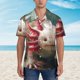 thumbnail image 2 of Fotbe Colorful Axolotl Underwater Camisa Hawaiana para Hombre Unisex – Camisa Casual de Verano con Botones de Manga Corta de Algodón y Lino,Small, 2 of 7