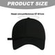 thumbnail image 2 of Gorra de béisbol con circunferencia de cabeza grande ajustable, gorra suave de 57-61cm con circunferencia de cabeza grande, gorra facial de color sólido de verano para hombres y mujeres, 2 of 5