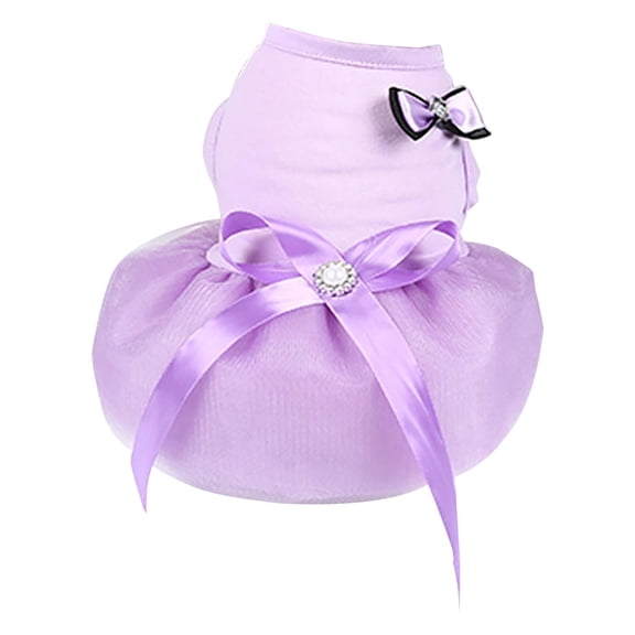 Dog Dresses for Small Dogs Girl - Qyaukm Dog Dresses, Fashion Pet Dog Clothes, Cute Puppy Dogs Princess Dresses with Ribbon Bow (Xxl)