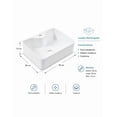 thumbnail image 3 of Lavabo Rectangular Cerámica Vitrificada Blanca para Encimera Vessel 40x30x13cm con Orificio para Llave Antibacterial Maxims, 3 of 3