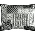 thumbnail image 4 of Nanshing Quinn 3 Piece Patchwork Black & White Quilt Set King, 4 of 5