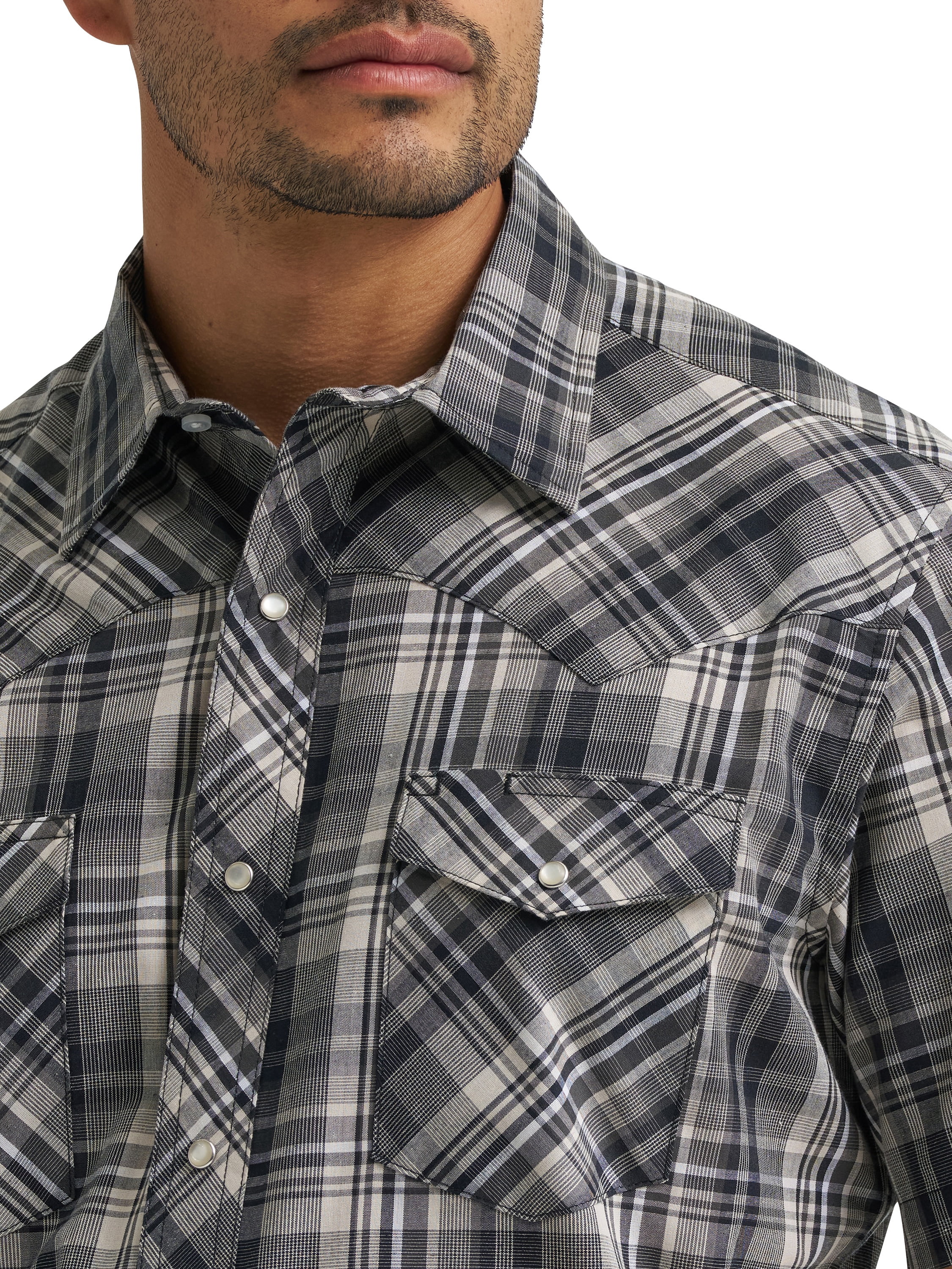 Wrangler® Men's and Big Men's Regular Fit Short Sleeve Western Shirt, Sizes S-5XL