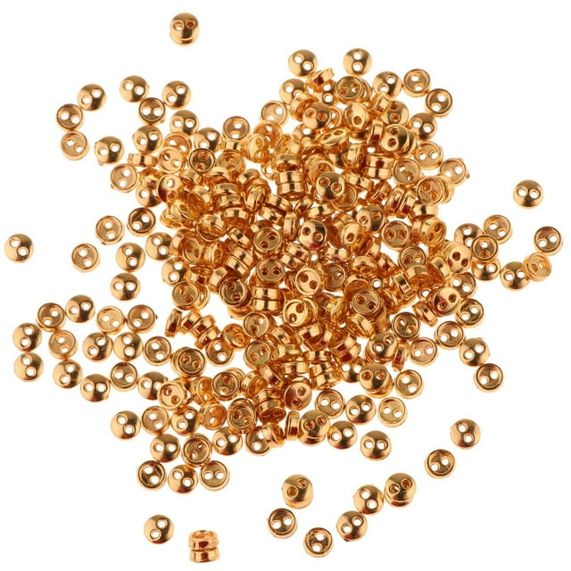 300pcs / Set Minúsculos para Ropa de Muñeca Accesorios de dorado Zulema Mini botones minúsculos