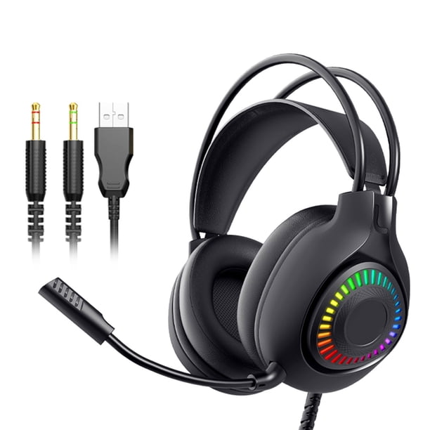Puntoco Auriculares inalámbricos para colocar sobre la oreja Auriculares para juegos Auriculares para juegos con micrófono
