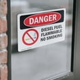 thumbnail image 4 of (2 Pack) Diesel Fuel Flammable No Smoking OSHA Danger Sign 7 Inch X 5 Inch Vinyl Label Decal Sticker Weather Resistant, UV Protected for Workplace, Business, and Construction Site, Made, 4 of 7