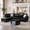 Black037, variant on BSHTI 99.2" U-Shaped Modular Sectional Sofa with Storage Ottomans – U-Shaped Sectional Sofa with Ottoman,Backrest Sectional Couches and Sofas, Includes Toss Pillows, Black