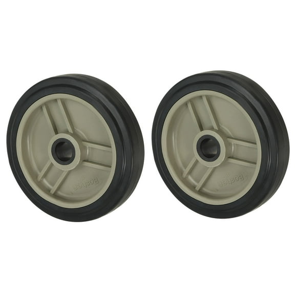 Uxcell 4" Universal Air Compressor Wheel with 0.5" Hole for Easy Mobility, Beige 2 Pack
