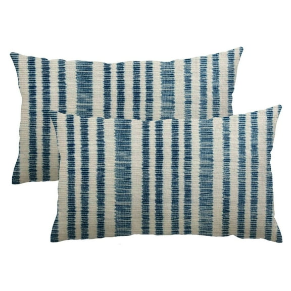 Qinduosi 12x20 Set of 2 Boho Throw Pillow Covers Cushion Lumbar Decorative Farmhouse Cases for Couch, Sofa, Bed, Chair, Dining, Patio, Outdoor