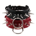 thumbnail image 1 of RV O Ring Punk Goth Metal Spike Collar de cuero tachonado para hombres y mujeres Sailing Electrónica, 1 of 5
