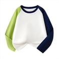 thumbnail image 3 of Cethrio Boys Long Sleeve Tops, Crew Neck Fashion Pullover Cotton Boys T-Shirts Green Size 3-4 T, 3 of 6